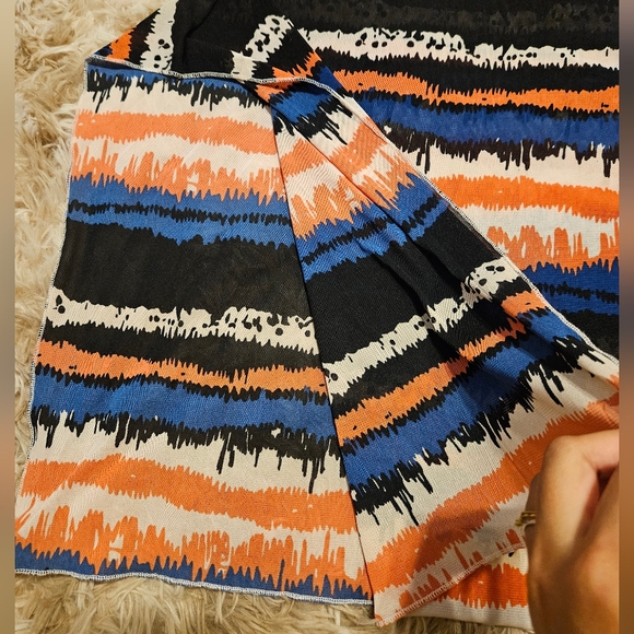 Cowl Neck Mesh Open Dress - Picture 2 of 7